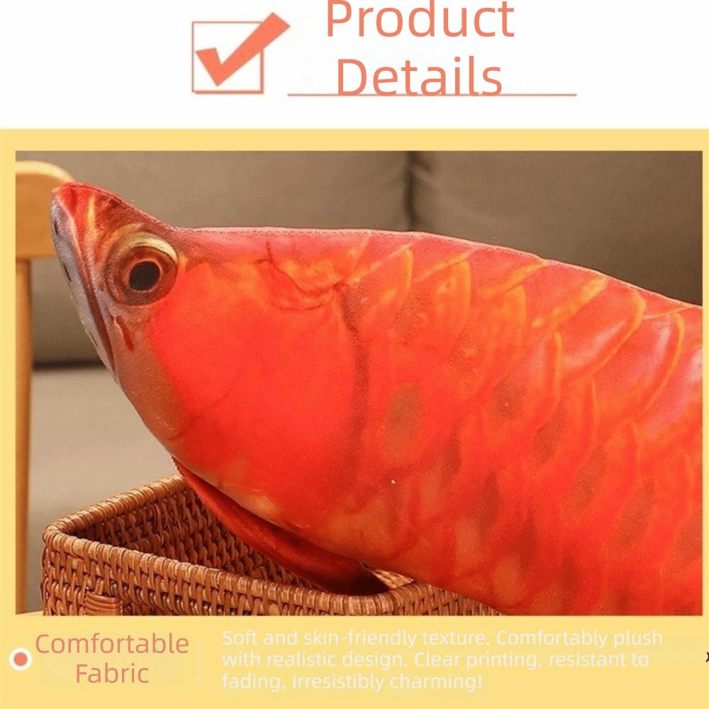 Cute Stuffed Fish Doll Lifelike Fish Plush Pillow Arowana Plush Toys Collectible