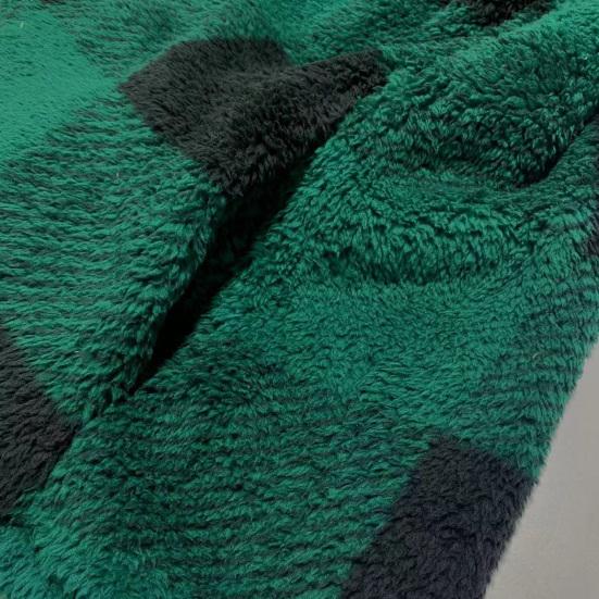 Женское пальто, клетчатая молния с капюшоном, свободные карманы, куртка-кардиган, осень-зима, толстое плюшевое пальто, уличная одежда