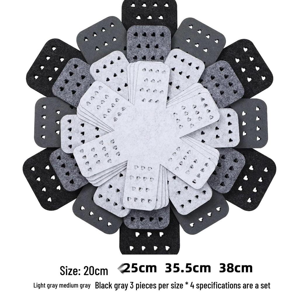 Flower-Shaped Felt Placemat & Pot Holder Set for Frying Pans and Bowls