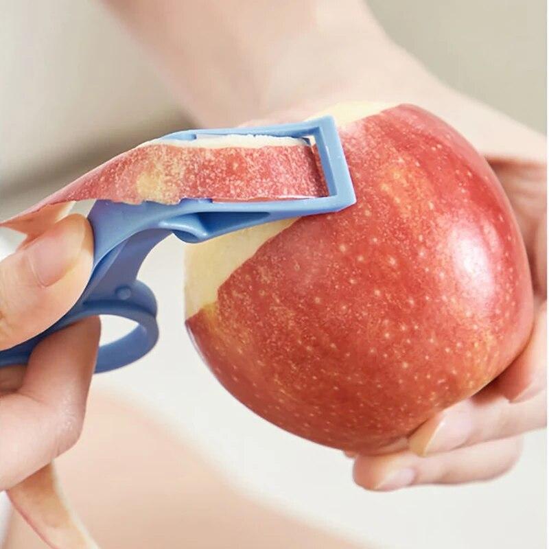 3 In 1 Fruit Peeler Apple Kiwi Peeler Orange Cutter Stainless Steel Portable Manual Kitchen Peeling Tools Manual Stripper Easy To Use Open Citrus
