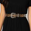 Leopard Print Waistband PU Leather Waist Belts Casual Waist Strap  Women