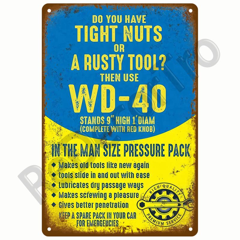 Vintage Decor Tin Sign Decorative Plaque Metal Sign Garage Gas Oil Spark Plug Tyre Service Man Cave Club Bar Home Wall Decor Art