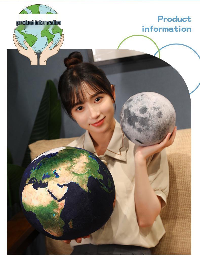 Плюшевая подушка-планета "Солнце, Луна, Марс" - Креативная сферическая игрушка и реквизит для фотосъемки для детей