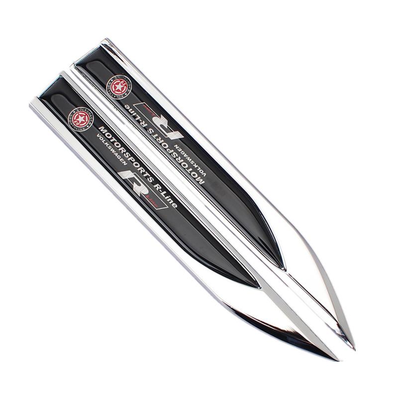 2026 Горячий Для VOLKSWAGEN VW Новый 2 шт. 3D Металл Rline R line Логотип На крыло автомобиля Боковое крыло Значок Наклейка Для VW Golf 7 MK7 Golf