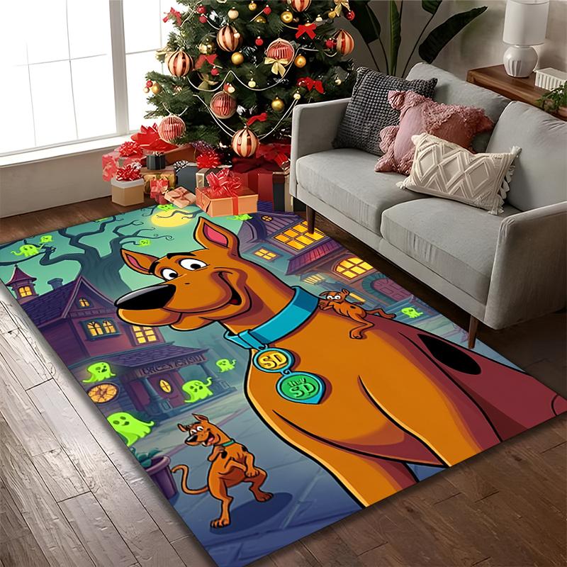 SCOOBY-DOO Rug Ideal for Reading Room, Multi-purpose Office Chair Sofa Carpet, Anti-slip Printed Home Area Rug