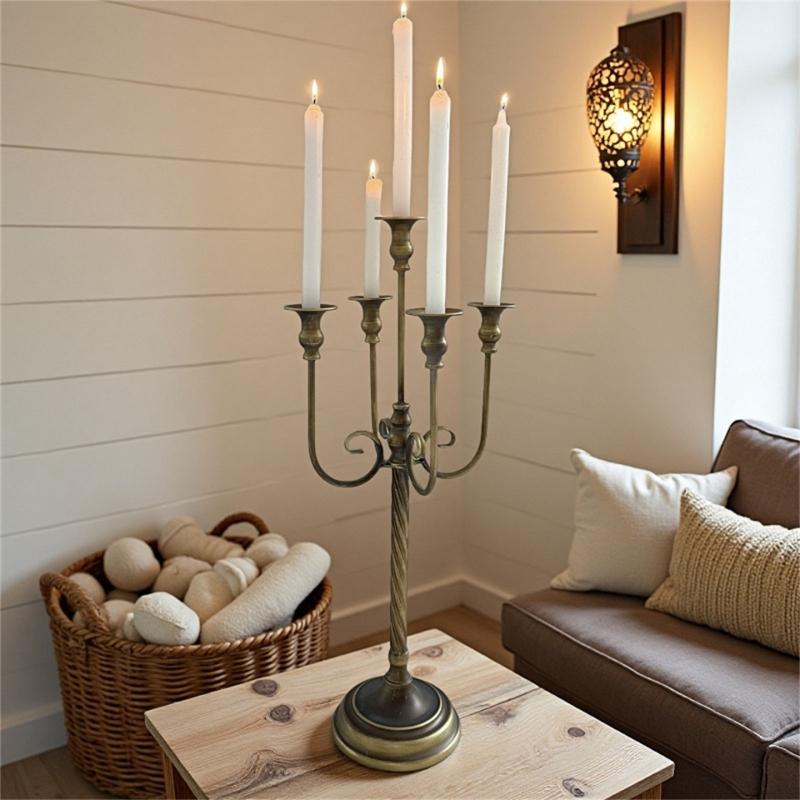 Ретро подсвечники Железные металлические подставки для конусных свечей Декоративные подставки для свадьбы, ужина, украшения дома 55KF