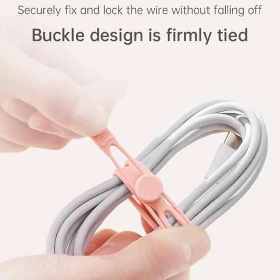 5Pcs Cable Organizer Strong Elasticity Multifunctional Soft Silicone Cable Strap Cord Protector Desktop Accessories