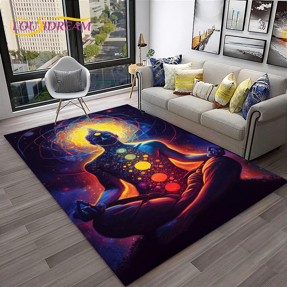 Naturalize Yoga Meditation Rainbow 7 Chakra Soft Carpet Rug для дома, гостиной, спальни, дивана, коврика для двери, декора, нескользящий напольный коврик