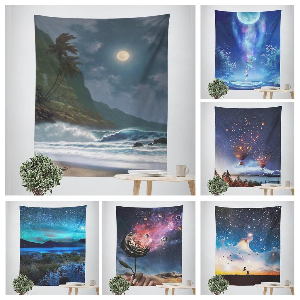 Beautiful Starry Sky Decorative Tapestry Home Wall Decor Office Living Room Tapestry