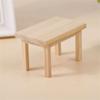 Play Miniature Ornaments 1:12 Dollhouse Wooden Tea Table Simulation Wood Table Kids Play Toys