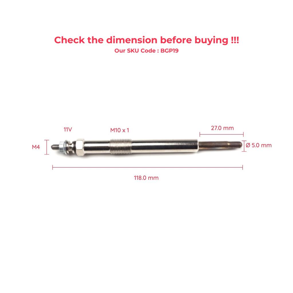 BROSS Автозапчасти BGP19 1 шт. Свечи накаливания нагревателя GX117, 596064, GN054, 0100226492, 0 250 202 048 для Ford Citroen Peugeot Fiat