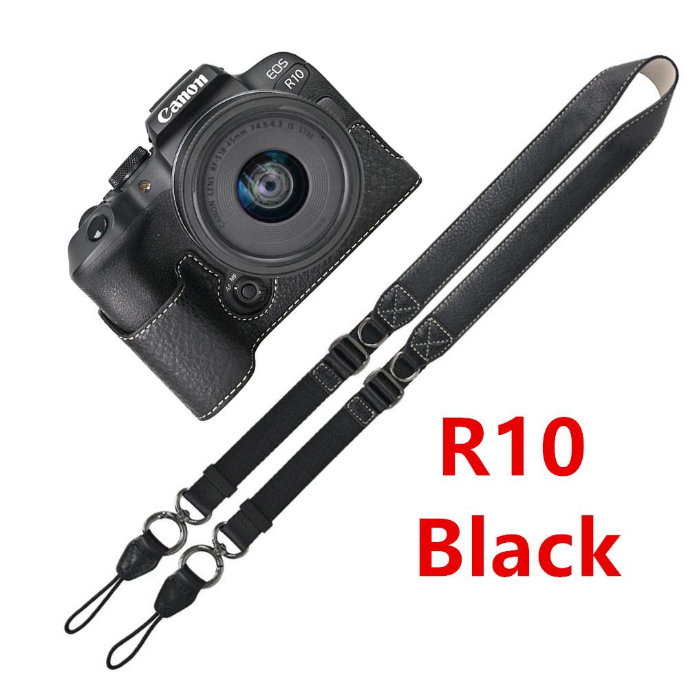 Получехол для камеры из ПУ кожи личи для Canon EOS R50V R50 R100 R8 R10 R5 R5II R6 R6II 200D 200DII SX70HS, чехол с плечевым ремнем