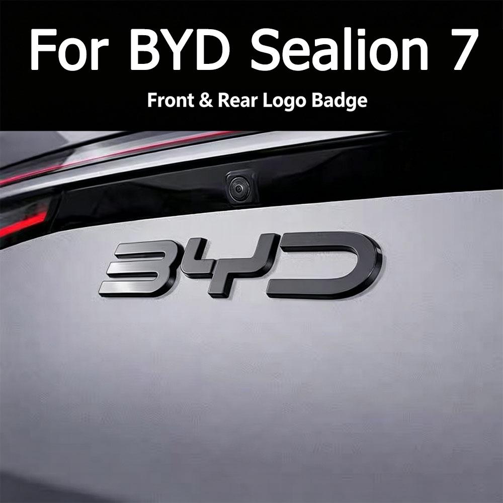 Черная Модификация Переднего и Заднего Эмблем для Автомобиля BYD Sealion 7 Black Warrior, Стиль Покрытия Значка Автомобиля, Аксессуары с Логотипом