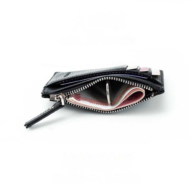 Mini Pu Leather Card Holders Women Zipper Wallet Bag Purse Small Men Wallet Pocket Ultra Thin