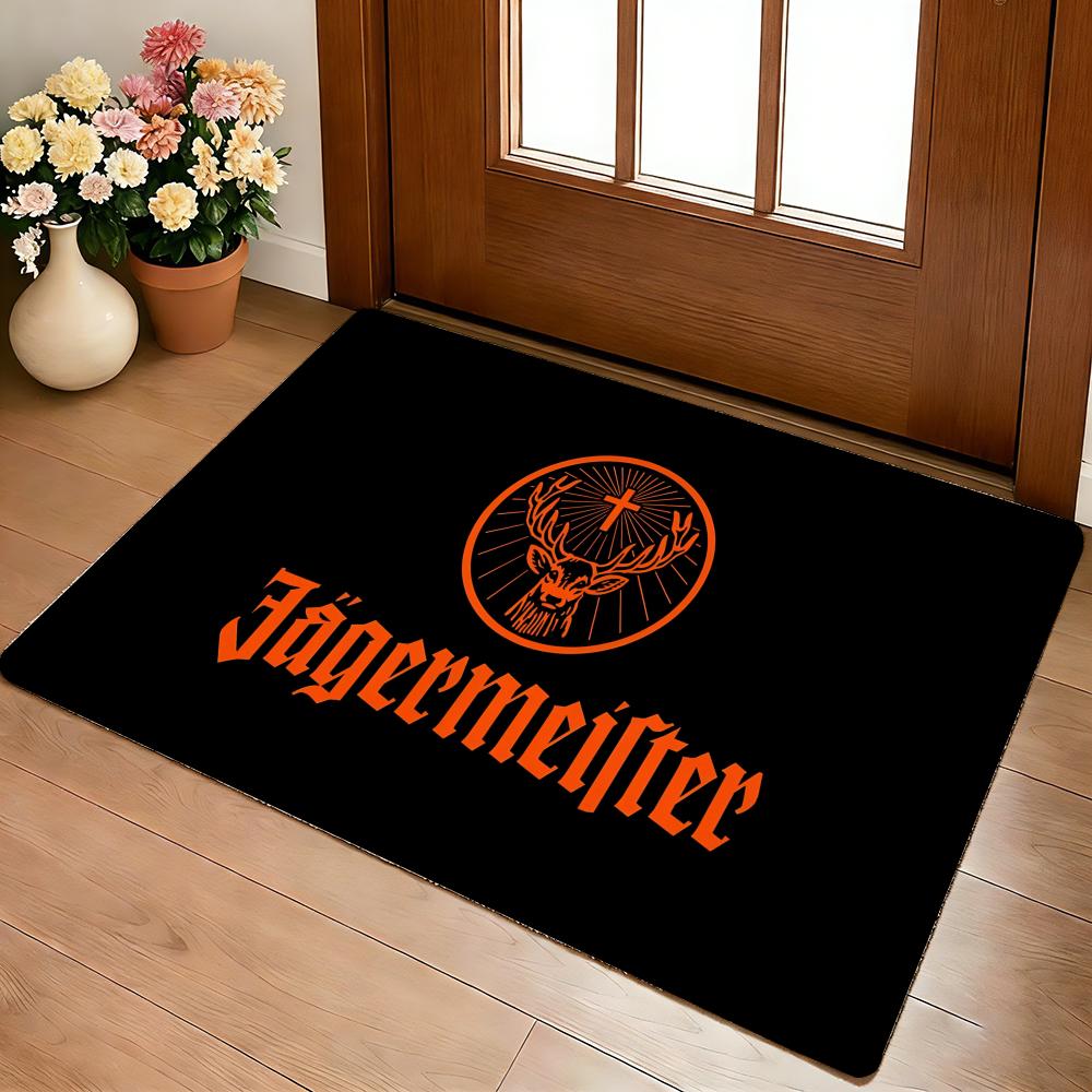 Модные напитки J-Jagermeister Напольный коврик Уютный фланелевый Мягкий толстый нескользящий коврик Для гостиной спальни кухни Декор Коврики