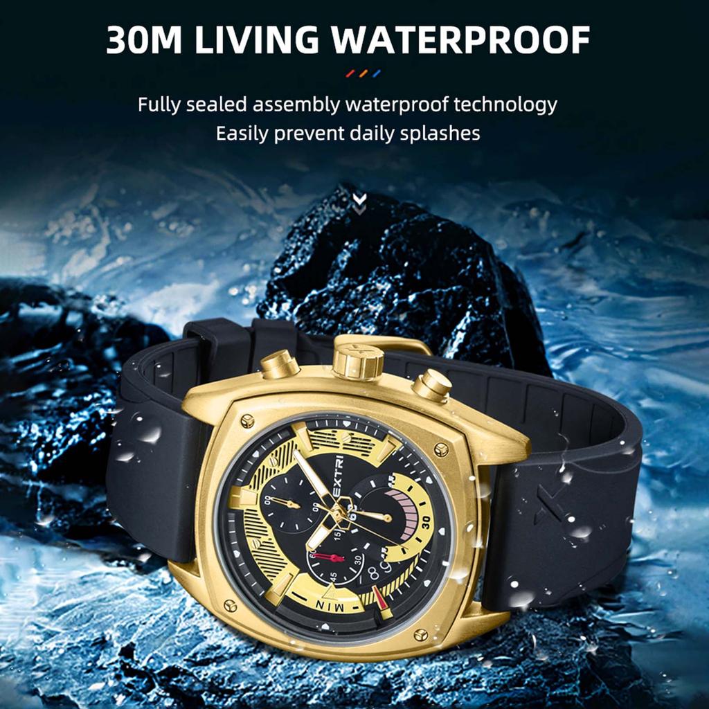 Men's Sports Watch Quartz Watch Military Watch Casual Men's Watch Analog Calendar Men's Watch Silicone Strap