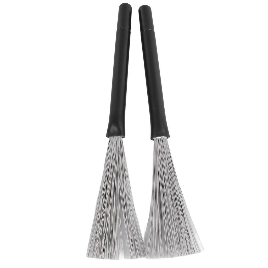 2 шт. Барабанные щетки из стальной проволоки, телескопические барабанные палочки, портативные барабанные палочки, перкуссионные аксессуары