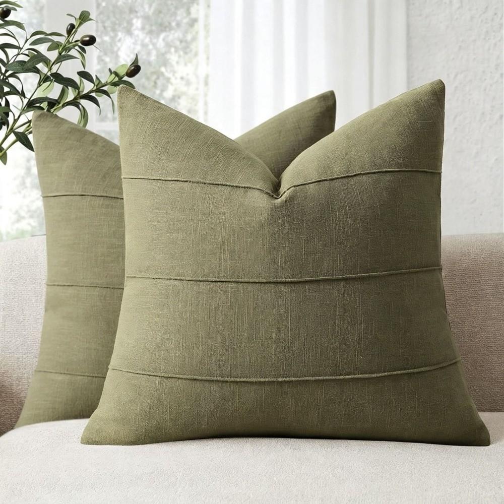Easy Care Throw Pillow Case Breathable Decorative Pillowcase Striped Pillow Covers Indoor Use