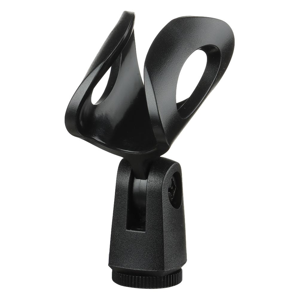 4 Pack Plastic Wired Black Mic Stand Mic Clip Microphone Mount Holder Universal