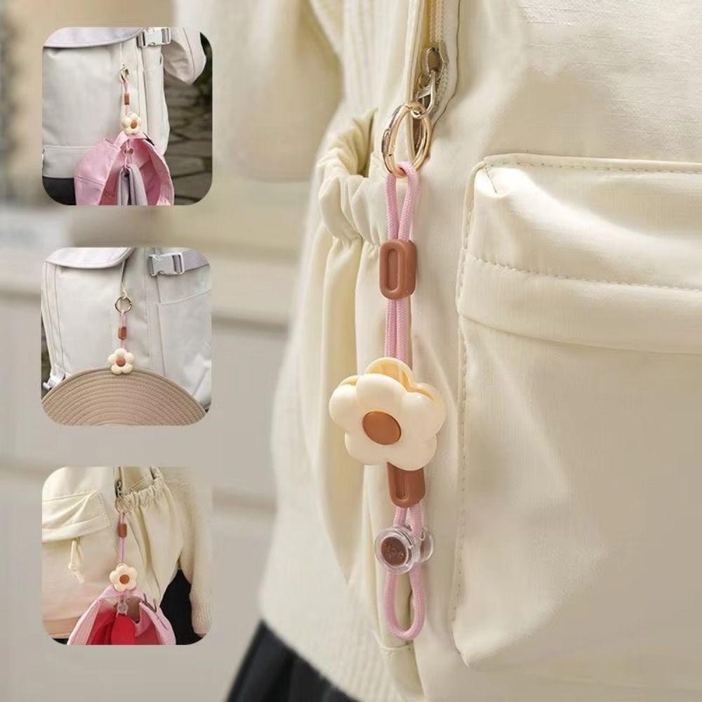 Anti-Lost Flower Shape Cap Clip Rope Lock Travel Sun Hat Organizer  Sun Hat Holder