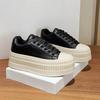 Женские кроссовки на толстой платформе из искусственной кожи, брендовая дизайнерская обувь для женщин, модная повседневная обувь, легкая нескользящая женская обувь