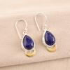 Sodalite Gemstone 925 Solid Silver Handmade Jewelry Healing Stone Earrings 1.5" EE-162-22