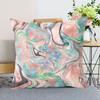 Nordic Style Throw Pillowcase Modern Marble Textured Pattern Replaceable Cushion Cover Machine Washable Home Decor for Living Room Bedroom Office