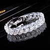 Hot Sale Agate Chalcedony Stainless Fashion Cuban Chain Jade Fine Hip Hop Punk Style Jade Beauty Bracelet Party