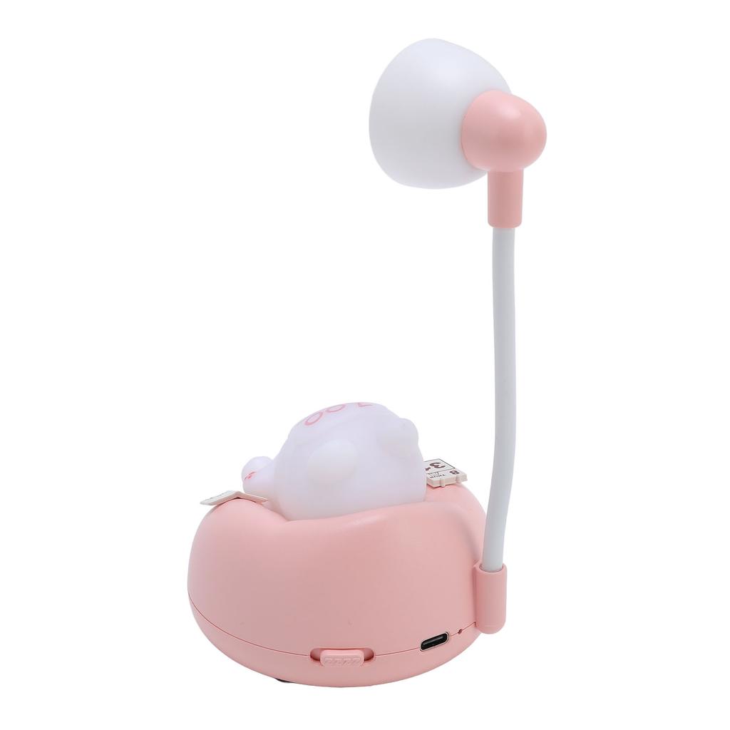 Настольный ночник в форме милого кота, 3 яркости, прикроватная лампа для ухода за глазами в виде животного для спальни, розового цвета