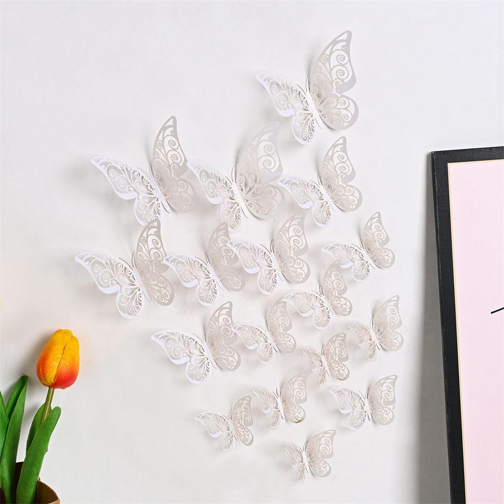 Butterflies Art Hollow Butterflies Decals 3D Butterfly Stickers Wall Decals Wall Art Decor