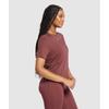 Gymshark Повседневная бесшовная футболка бордового коричневого цвета B8a4n Rbqv