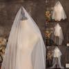 White Bridal Veil Long Women's Tulle New Wedding Veil