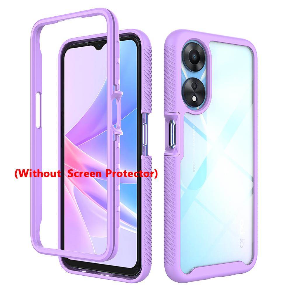 Гибридный противоударный чехол-броня 2 в 1 для OPPO A78 5G CPH2483 CPH2495 Рамка из ТПУ-пластика Прозрачная акриловая крышка Fundas