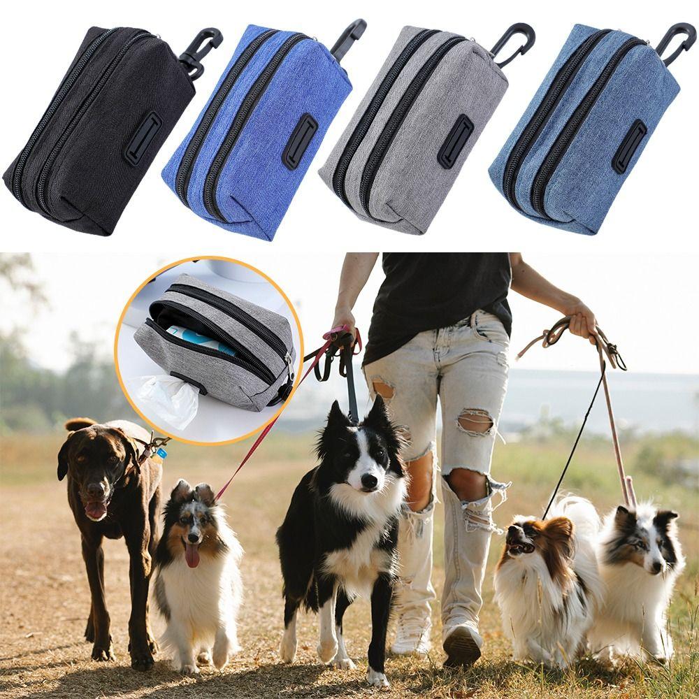 Double Zipper Pet Waste Bag Dispenser Cleaning Tools Pet Treat Bags Pet Waste Bags Carrier Outdoor