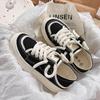 Women Platform Canvas Shoes Women White Chunky Sneakers for Youth Girls Outdoor Trainers Female Ladies Thick Sole Footwear