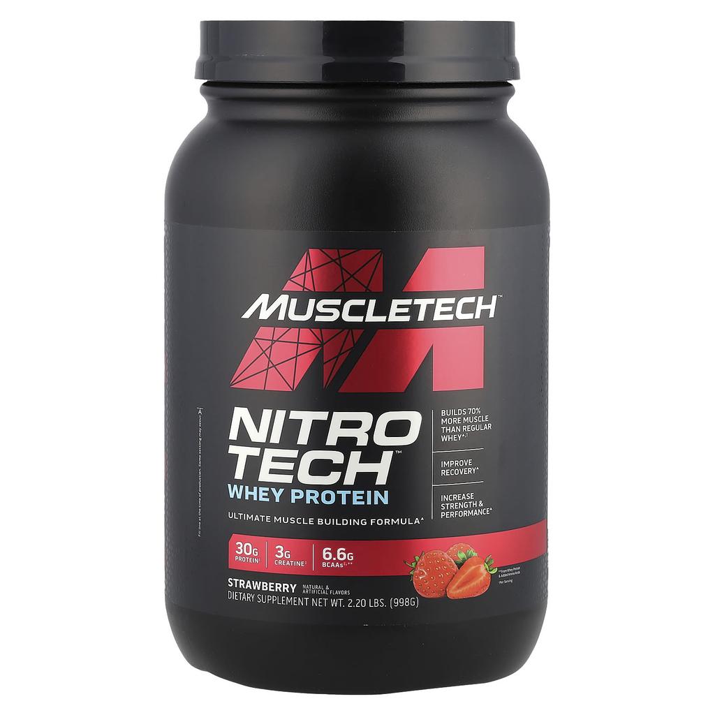 Nitro-Tech, Whey Protein, Strawberry, 998G (2.2Lb)