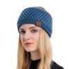 Модная женская вязаная повязка на голову, зимняя теплая эластичная шапка для головы, женские аксессуары для волос с широкими полями, флисовые повязки для волос