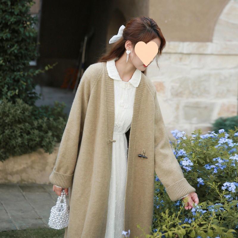 Womens Oversized V-Neck Knit Cardigan Sweater Loose Fit Long Sleeve Fall Winter Casual Outerwear