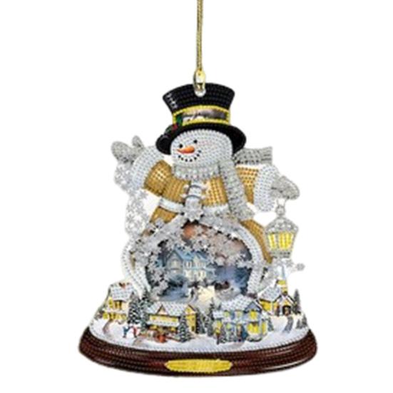 Yousheng Рождественский Снежный Деревенский Дом Украшение Бревенчатая Хижина Дерево Подвесное Украшение Акриловый Подвесной Декор Для Домашней Вечеринки Автомобильный Декор