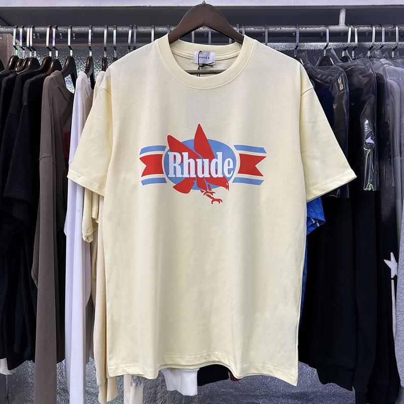 Summer new European and American trendy brand R unisex couple's loose pullover short-sleeve T-shirt, youth short-sleeve T-shirt