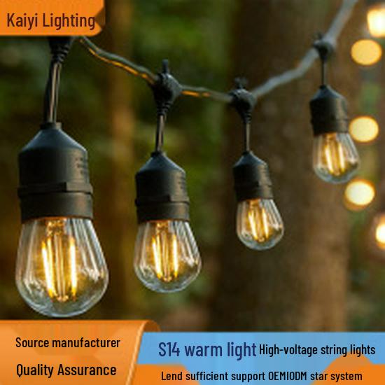 Светодиодные гирлянды G40 в виде глобусов для украшения палатки для кемпинга на открытом воздухе и ночного рынка, 220 В