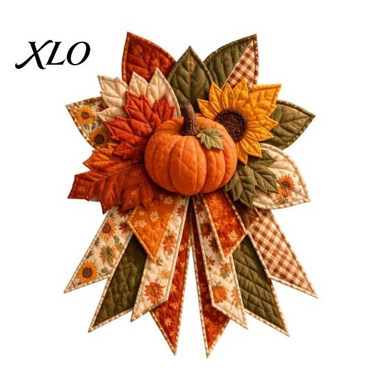 Holiday Wreath Making Supplies Large Patchwork DIY Sewing Kit, Quilted Fabric Craft Set, Diy Kit for Beginners Handmade Rustic Door Decoration