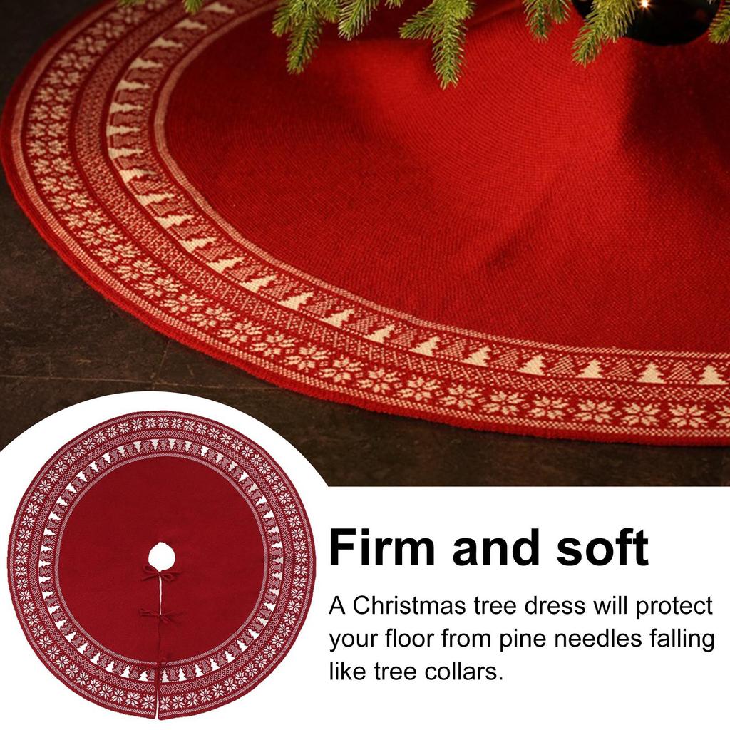 Вязаная юбка в виде рождественской елки, деревенская толстая юбка в виде снежинки, праздничное украшение для фермерского дома, декор для домашней вечеринки