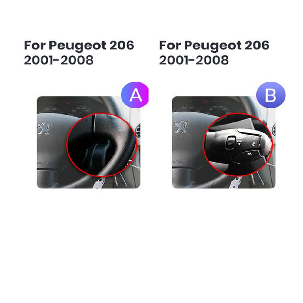 8 дюймов для Peugeot 206 2001-2008 с кнопкой Android автомобильный радиоприемник мультимедийный плеер навигация стерео GPS 2 Din Carplay 2 + 32 ГБ