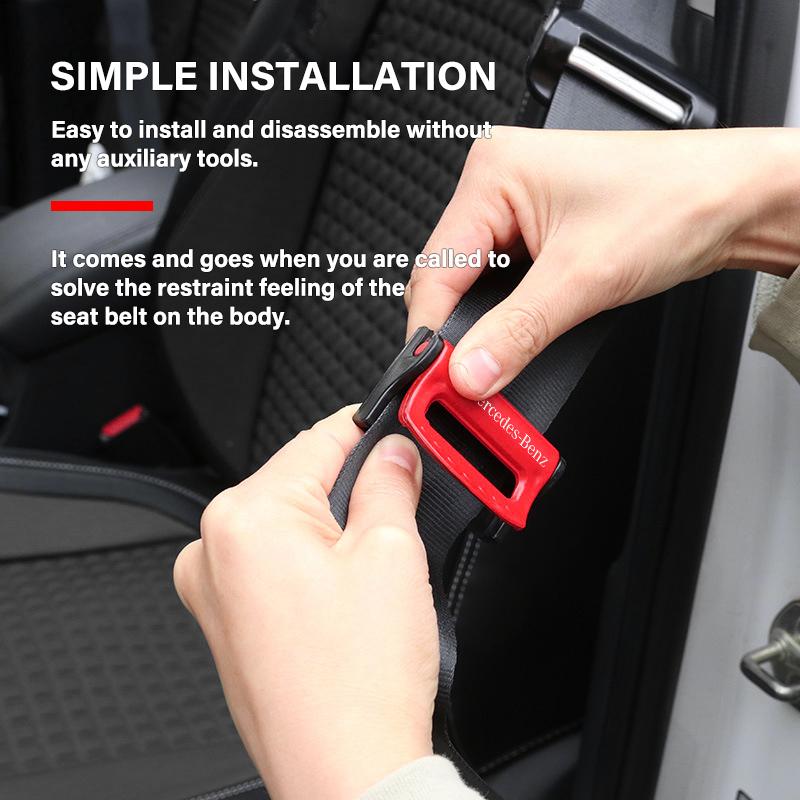2 шт. Зажим для пряжки ремня безопасности автомобиля, стопор ремня безопасности, регулировочный зажим для Mercedes-Benz AMG C500 C200 C300 A B C E GLA CLA GLK GL ML GLE W204 W205 W211