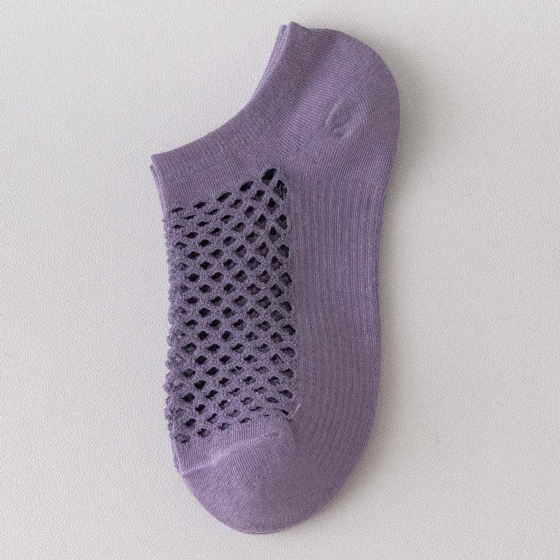 Милые индивидуальные носки с отверстиями, летние носки с большой сеткой, женские тонкие дышащие короткие носки, носки-лодочки с низким верхом