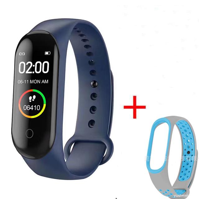 Водонепроницаемый M4 Смарт-часы Браслет Монитор артериального давления и сердечного ритма Смарт-браслет Фитнес-трекер Браслет для Android IOS