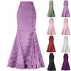 Fashion Women's Ruffles Waistband Straps Tie Long Skirt Half-body Dress