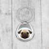 Mops, Pug, Carlin -Geometryczny Brelok Breloczek Ze Zdjęciem I Napisem Art-Dog