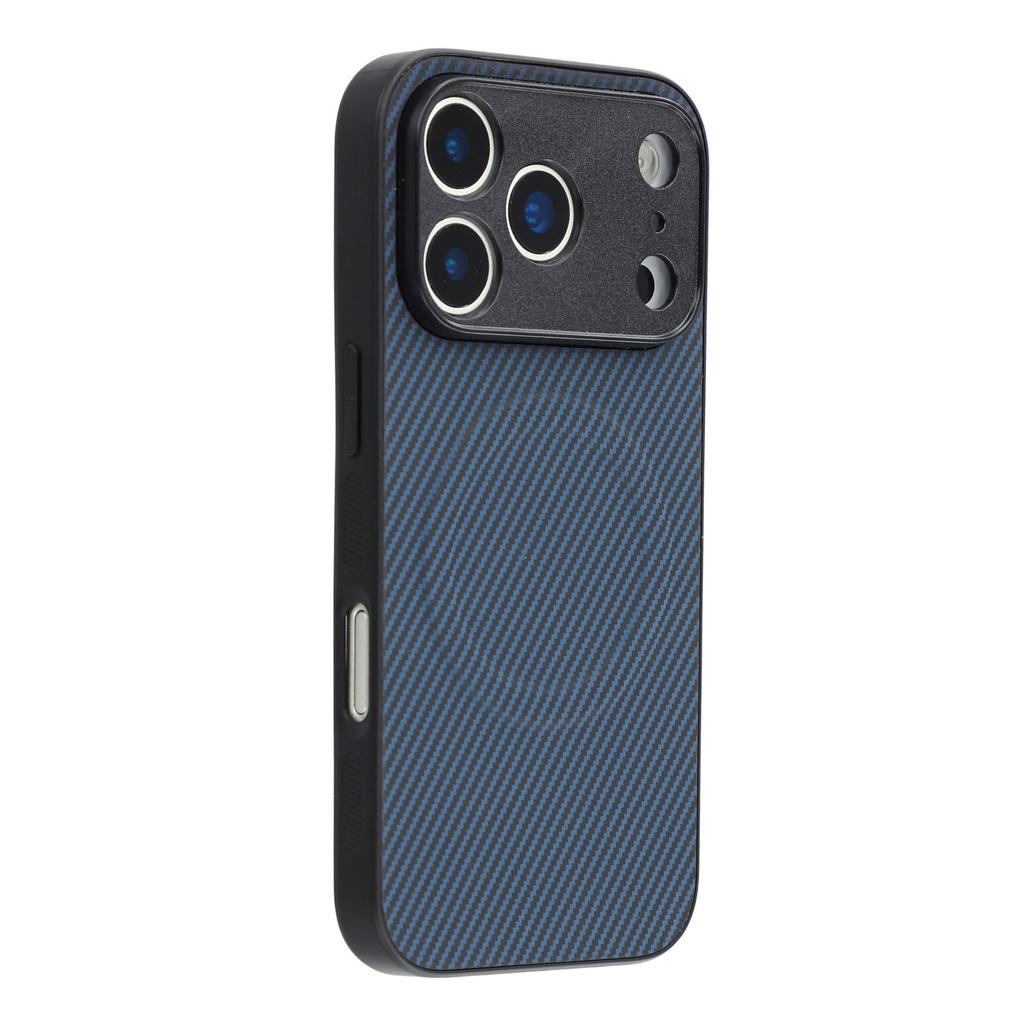 For iPhone 17 Pro Magnetic Case Carbon Fiber Texture TPU PC Phone Back Cover